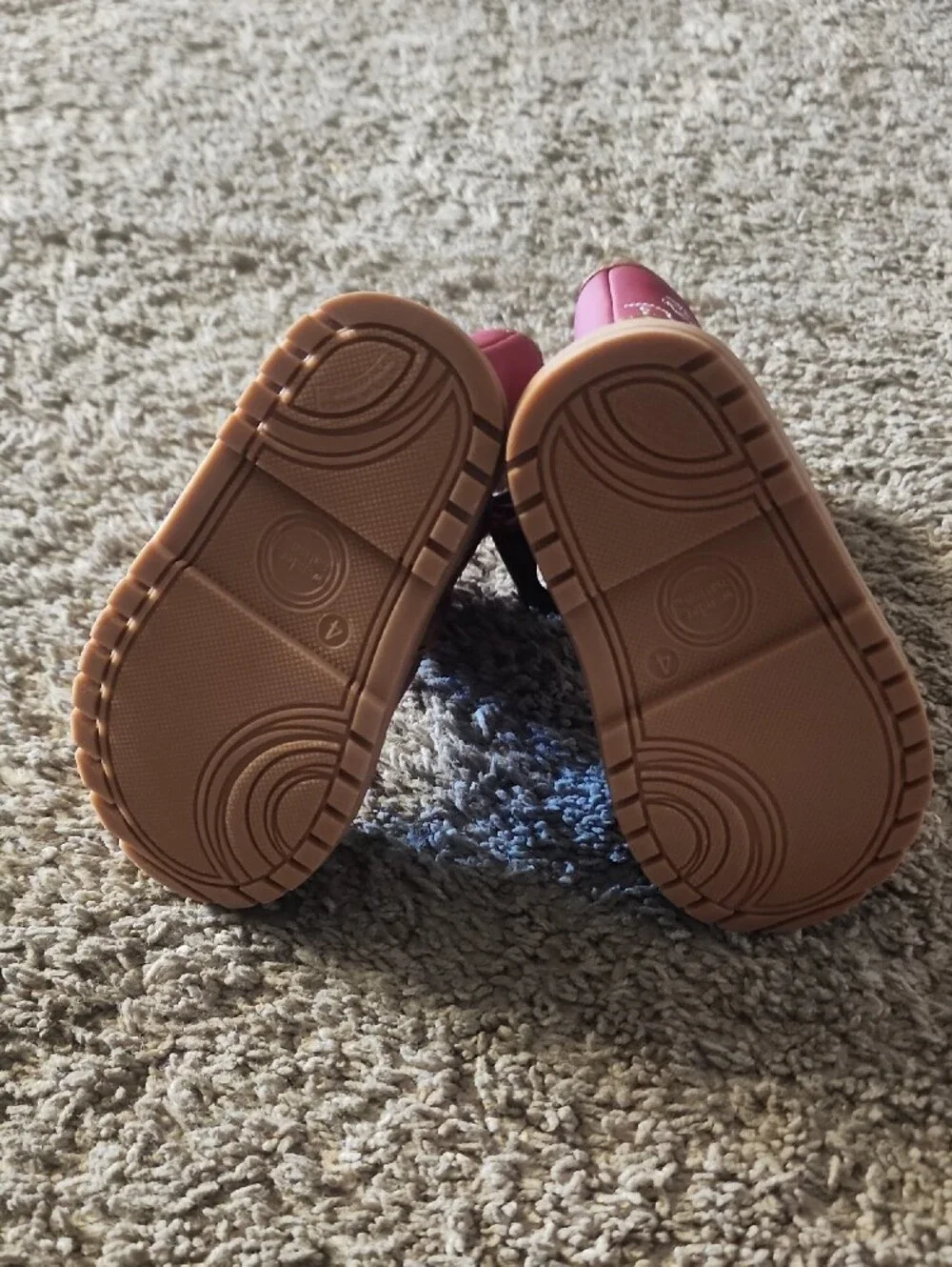 Children's Brown and Red Cowboy Boots with Blue Accent Size 4